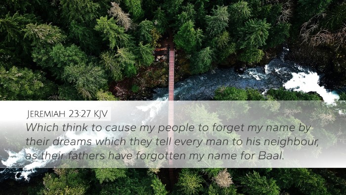 Jeremiah 23:27 KJV Bible Verse Image