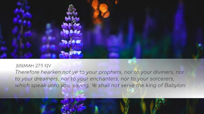 Jeremiah 27:9 KJV Bible Verse Image