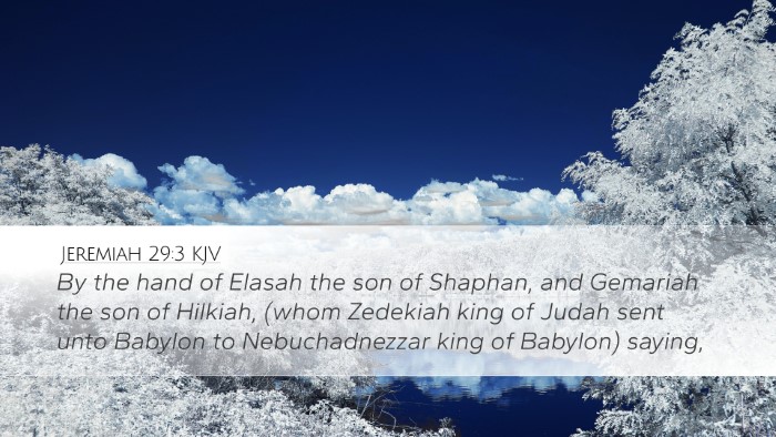 Jeremiah 29:3 KJV Bible Verse Image