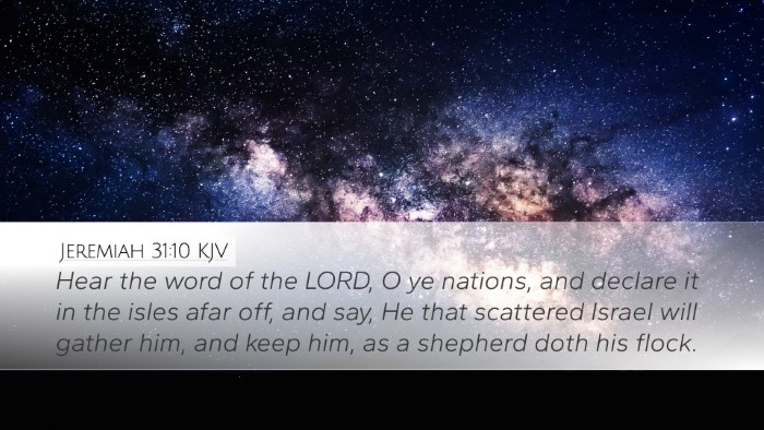 Jeremiah 31:10 KJV Bible Verse Image