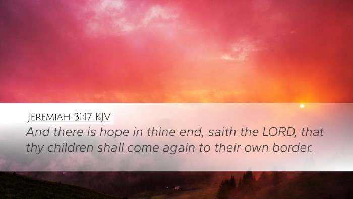 Jeremiah 31:17 KJV Bible Verse Image
