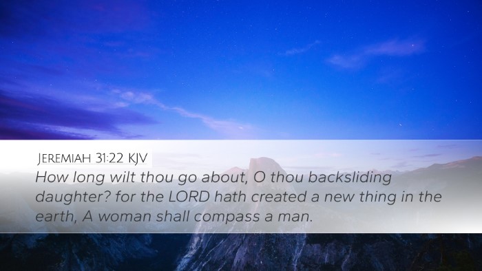 Jeremiah 31:22 KJV Bible Verse Image