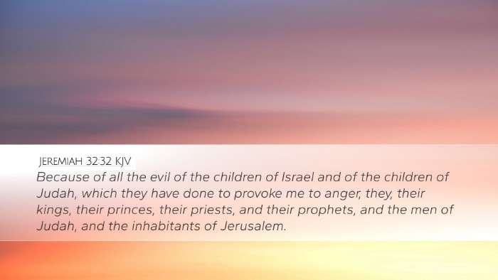 Jeremiah 32:32 KJV Desktop Wallpaper - Because of all the evil of the children of Israel - Desktop Bible Verse Wallpaper