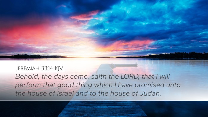 Jeremiah 33:14 KJV Bible Verse Image