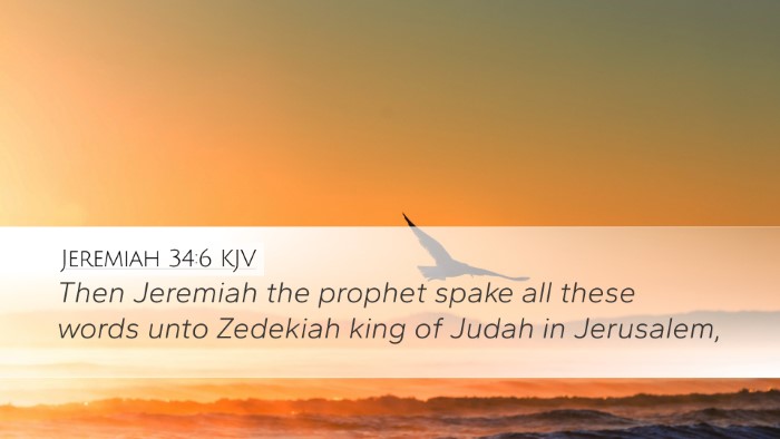 Jeremiah 34:6 KJV Desktop Wallpaper - Then Jeremiah the prophet spake all these words - Desktop Bible Verse Wallpaper