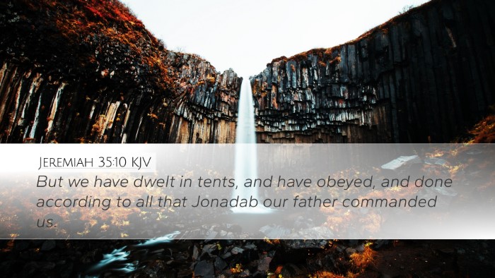 Jeremiah 35:10 KJV Bible Verse Image