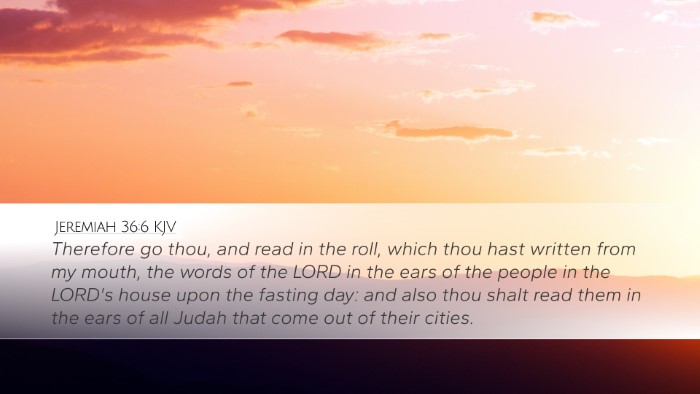 Jeremiah 36:6 KJV Bible Verse Image