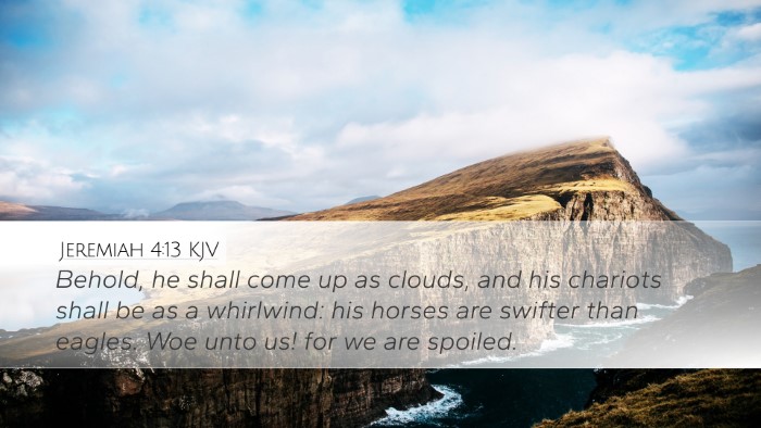 Jeremiah 4:13 KJV Bible Verse Image