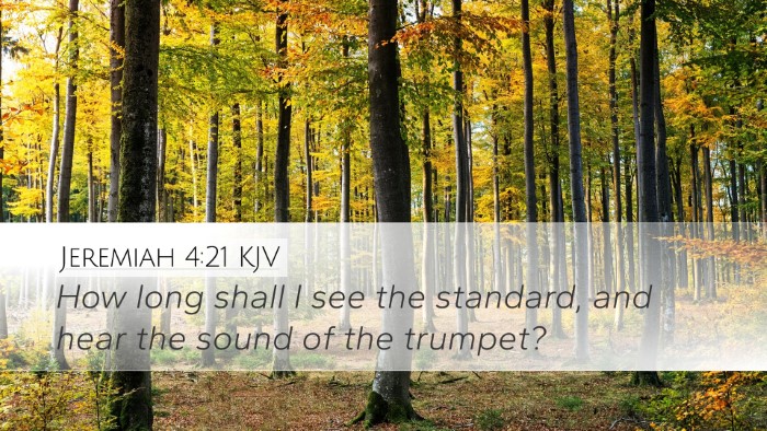 Jeremiah 4:21 KJV Bible Verse Image