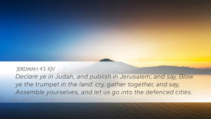 Jeremiah 4:5 KJV Bible Verse Image