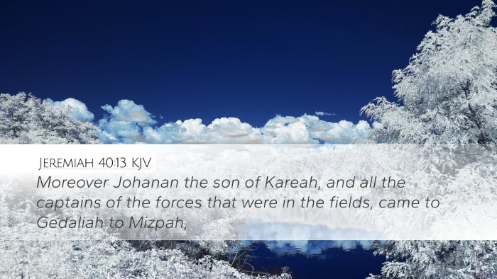 Jeremiah 40:13 KJV Bible Verse Image