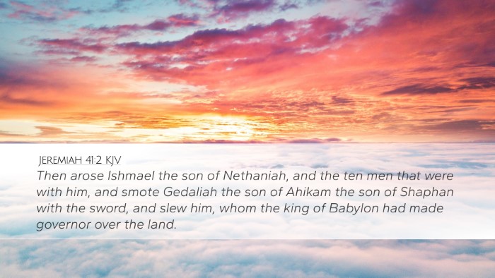 Jeremiah 41:2 KJV Bible Verse Image