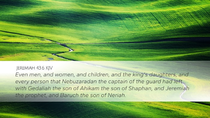 Jeremiah 43:6 KJV Bible Verse Image