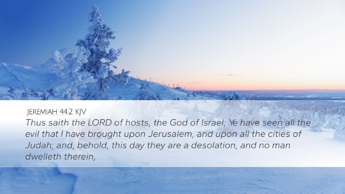 Jeremiah 44:2 KJV Bible Verse Image