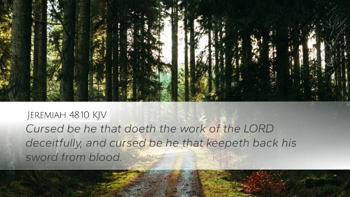 Jeremiah 48:10 KJV Bible Verse Image
