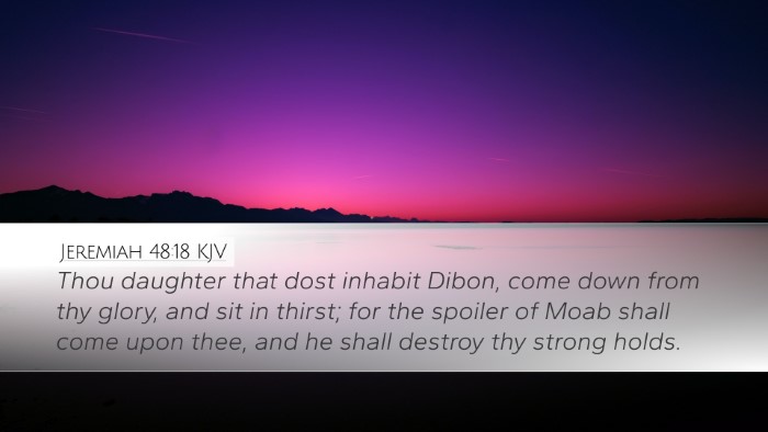 Jeremiah 48:18 KJV Bible Verse Image