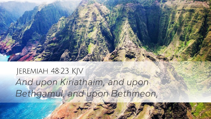 Jeremiah 48:23 KJV Bible Verse Image