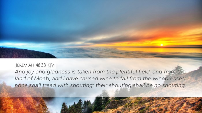 Jeremiah 48:33 KJV Bible Verse Image