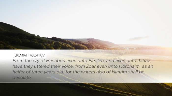 Jeremiah 48:34 KJV Bible Verse Image
