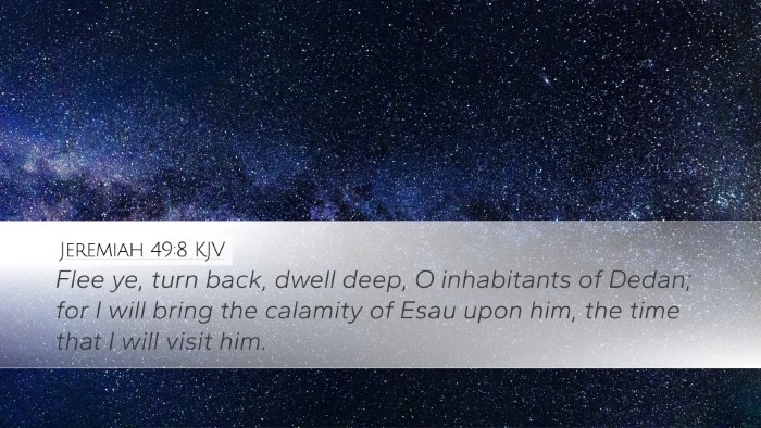 Jeremiah 49:8 KJV Bible Verse Image