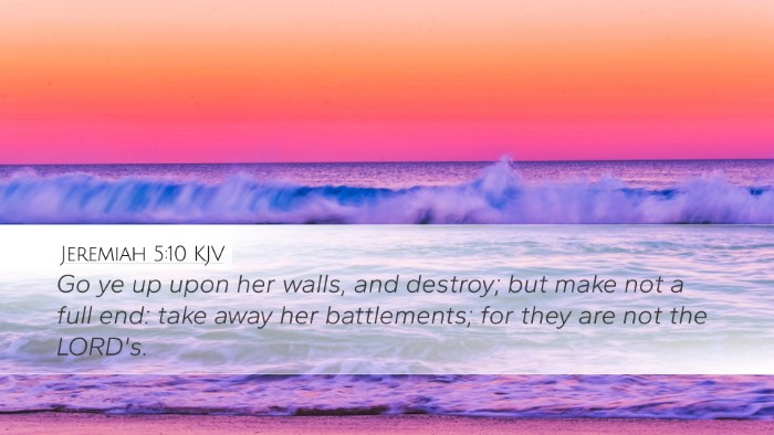 Jeremiah 5:10 KJV Bible Verse Image