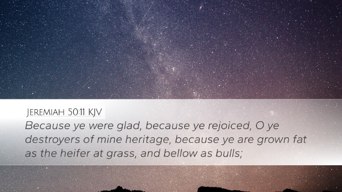 Jeremiah 50:11 KJV Bible Verse Image