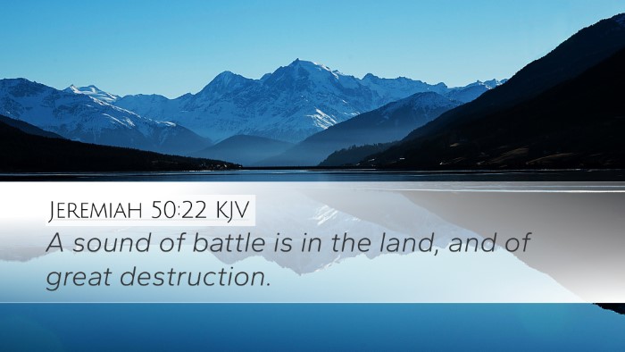 Jeremiah 50:22 KJV Bible Verse Image