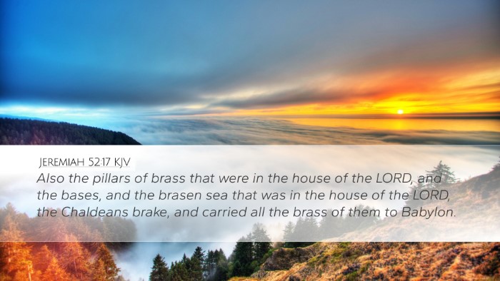 Jeremiah 52:17 KJV Bible Verse Image