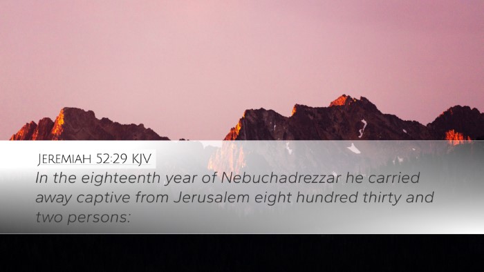 Jeremiah 52:29 KJV Desktop Wallpaper - In the eighteenth year of Nebuchadrezzar he - Desktop Bible Verse Wallpaper