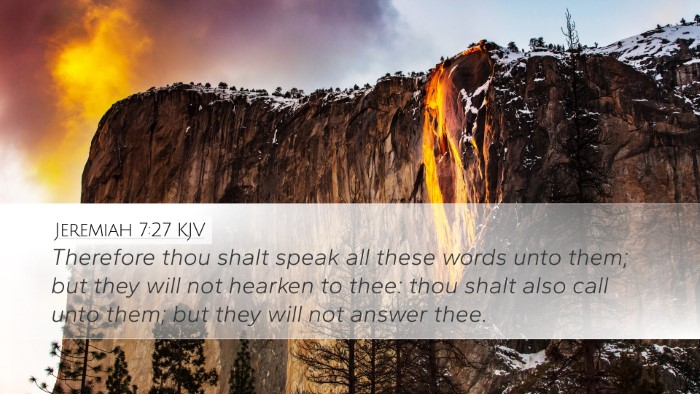 Jeremiah 7:27 KJV Bible Verse Image