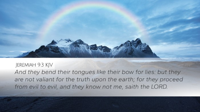 Jeremiah 9:3 KJV Bible Verse Image