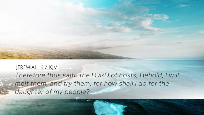 Jeremiah 9:7 KJV Bible Verse Image