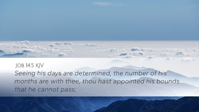 Job 14:5 KJV Bible Verse Image