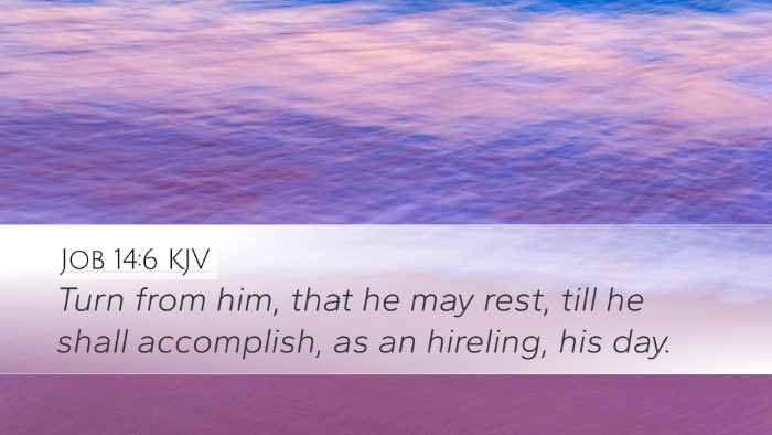 Job 14:6 KJV Bible Verse Image