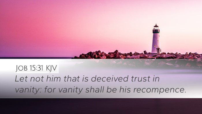 Job 15:31 KJV Bible Verse Image