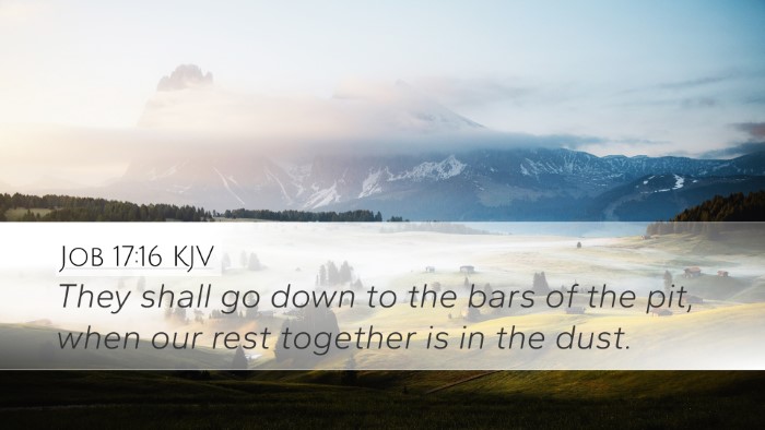 Job 17:16 KJV Bible Verse Image