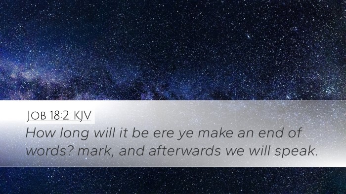 Job 18:2 KJV Bible Verse Image