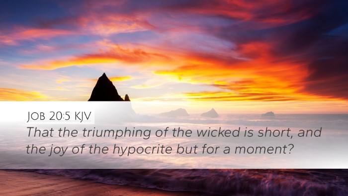 Job 20:5 KJV Bible Verse Image