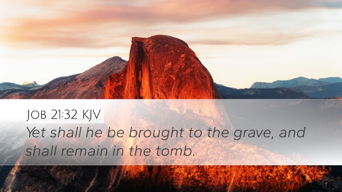 Job 21:32 KJV Bible Verse Image
