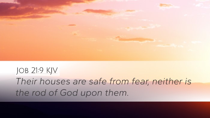 Job 21:9 KJV Bible Verse Image