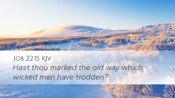 Job 22:15 KJV Bible Verse Image