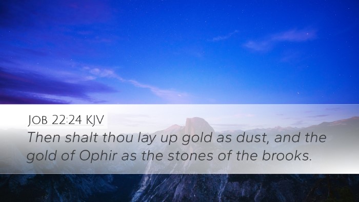 Job 22:24 KJV Bible Verse Image