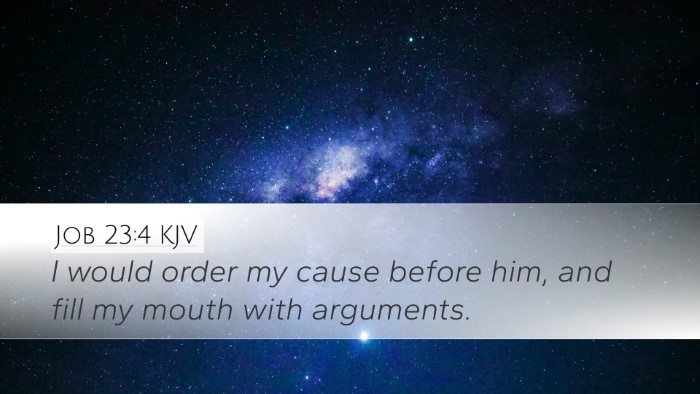 Job 23:4 KJV Bible Verse Image