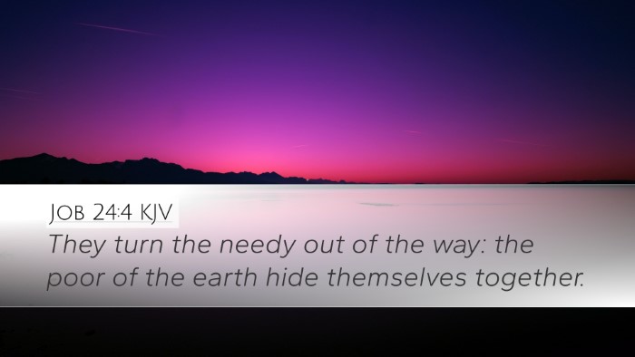 Job 24:4 KJV Bible Verse Image