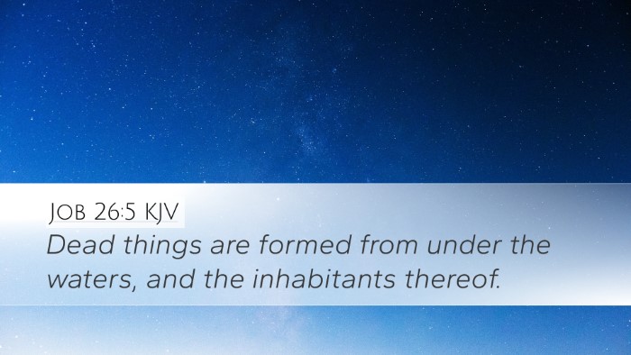 Job 26:5 KJV Desktop Wallpaper - Dead things are formed from under the waters, and - Desktop Bible Verse Wallpaper