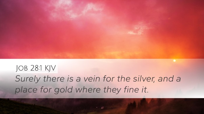 Job 28:1 KJV Desktop Wallpaper - Surely there is a vein for the silver, and a - Desktop Bible Verse Wallpaper
