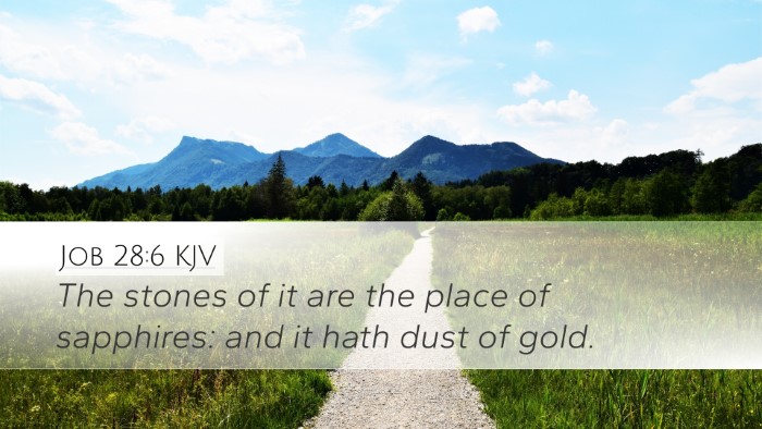 Job 28:6 KJV Bible Verse Image