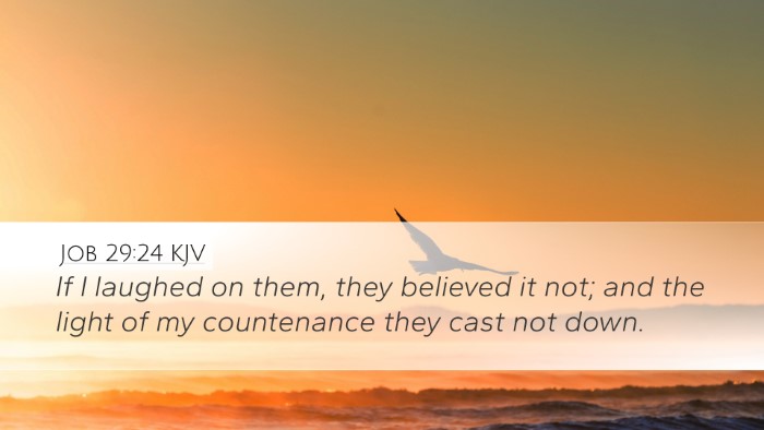 Job 29:24 KJV Bible Verse Image