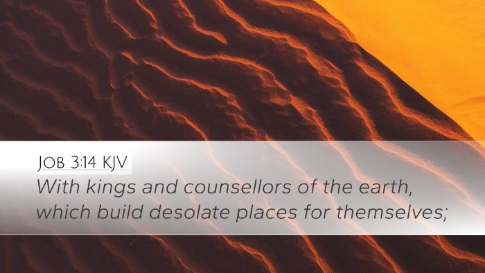 Job 3:14 KJV Desktop Wallpaper - With kings and counsellors of the earth, which - Desktop Bible Verse Wallpaper