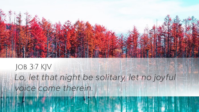 Job 3:7 KJV Desktop Wallpaper - Lo, let that night be solitary, let no joyful - Desktop Bible Verse Wallpaper